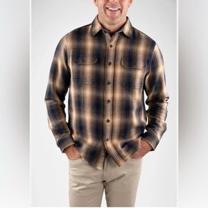 Tailor Vintage Men's Flannel Long Sleeve Lux Performance Plaid Shirt XXL
